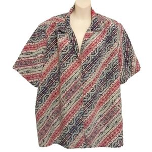 🔵BOGO FREE🔵Donkenny Classics Short Sleeve Button Down Top Sz 3X